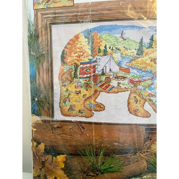 Bear Country Counted Cross Stitch KIT 2349 Joyce Cleveland Design Works 12"x19" - Picture 4 of 6